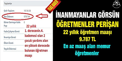 Öğretmenler Geçinemiyor...