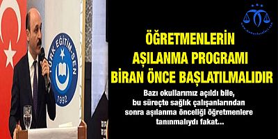 Öğretmenlerin aşılanma programı