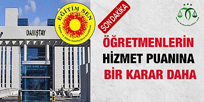 Öğretmenlerin Hizmet Puanına Bir Karar Daha