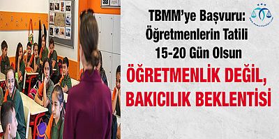 Öğretmenlik Değil, Bakıcılık Beklentisi