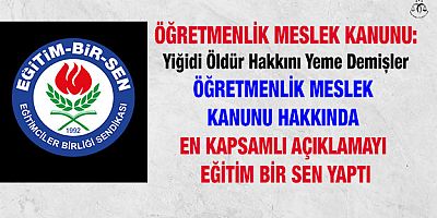 Öğretmenlik Meslek Kanunu Açıklaması
