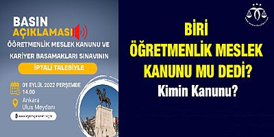 Öğretmenlik Meslek Kanunu Kimin Kanunu?