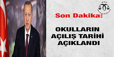Okulların Açılış Tarihi Belli Oldu