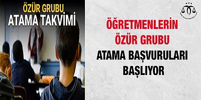 Özür Grubu Atama Başvuruları Başlıyor