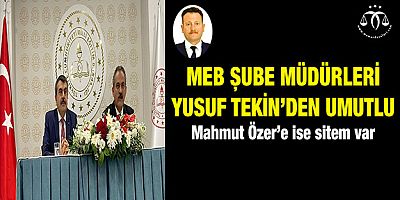 Şube Müdürleri Yusuf Tekin'den Umutlu