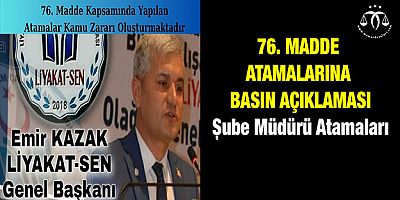 Şube Müdürü Atamaları Kamu Zararı Oluşturuyor