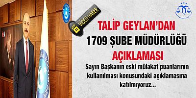 Talip Geylan'dan 1709'lular Açıklaması