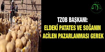 TZOB Başkanı: Eldeki patates ve soğanın acilen pazarlanması gerek