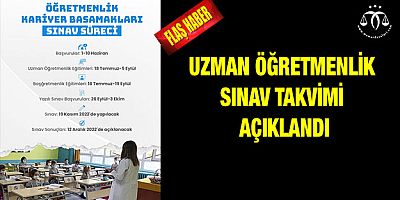 Uzman ve Başöğretmenlik Sınav Takvimi Açıklandı