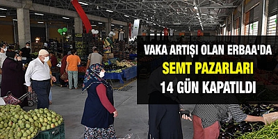 Vaka artışı olan Erbaa'da, semt pazarları 14 gün kapatıldı