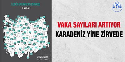 Vaka Sayısı Artıyor. Samsun Yine Zirvede