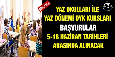 Yaz dönemi DYK kurslarıbaşlıyor