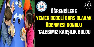 Yemek Bedeli Burs Olarak