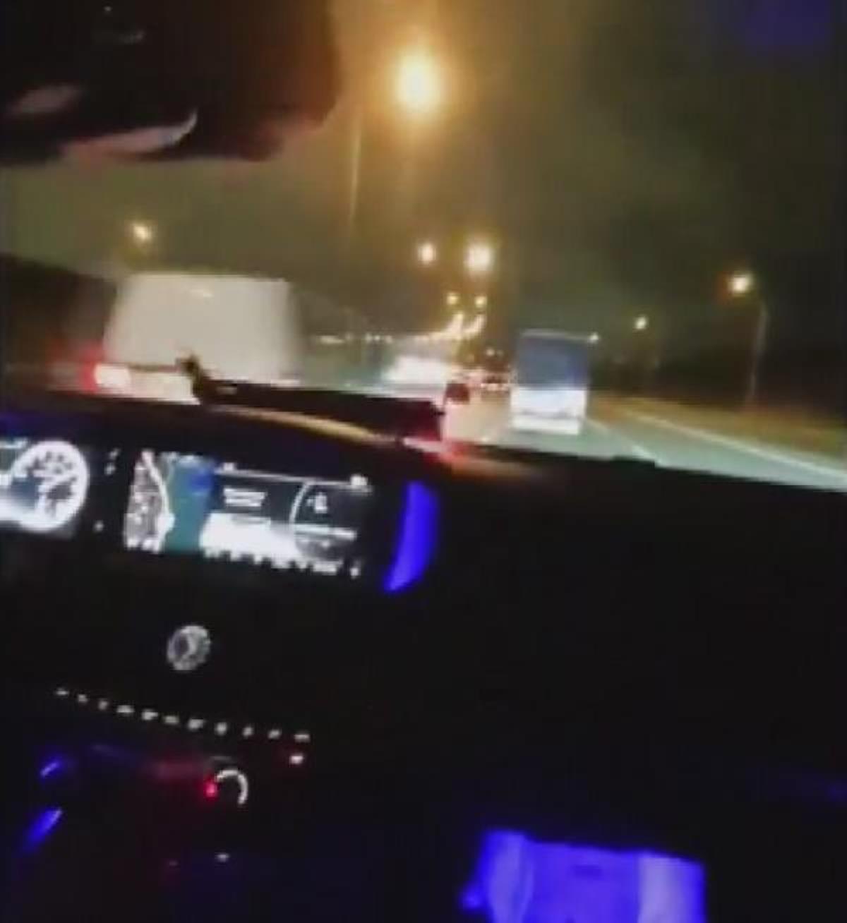 Yabancı plakalı çakarlı lüks araçla drift yapıp sosyal medyada yayınladılar