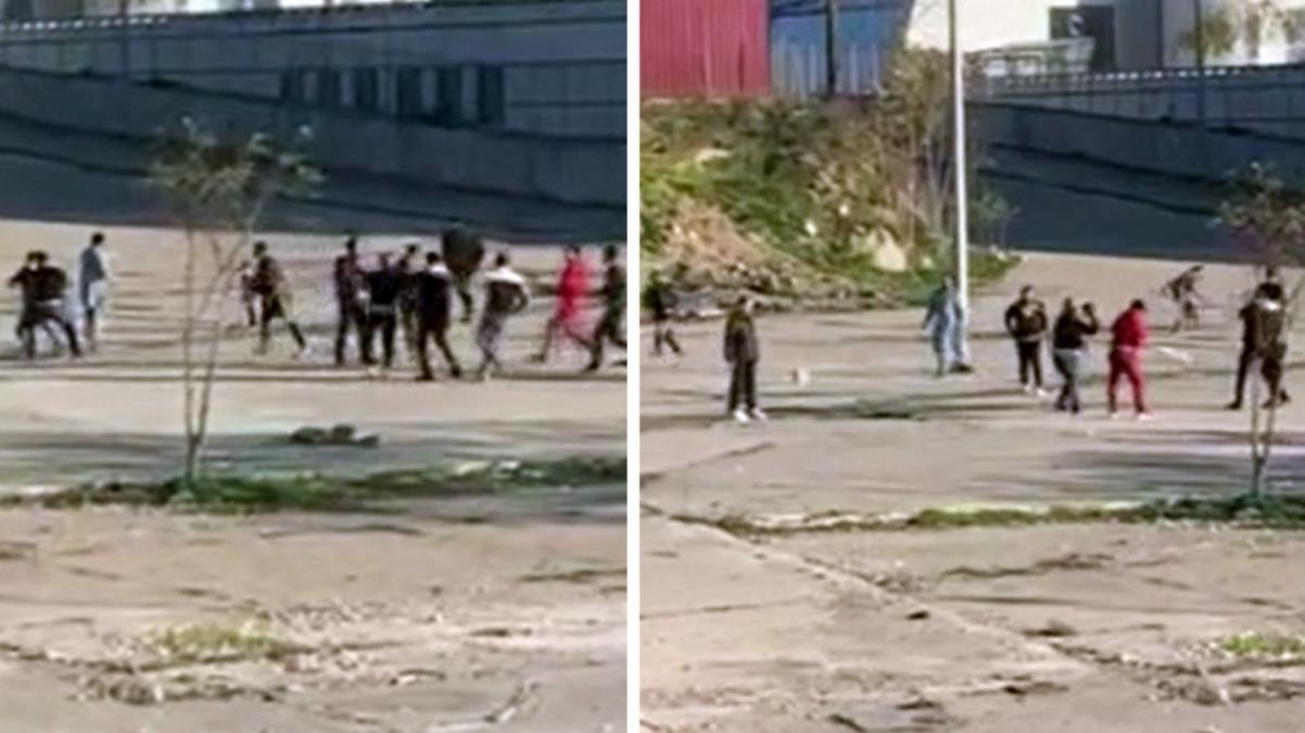 Yabancı uyruklu iki grup birbirine girdi