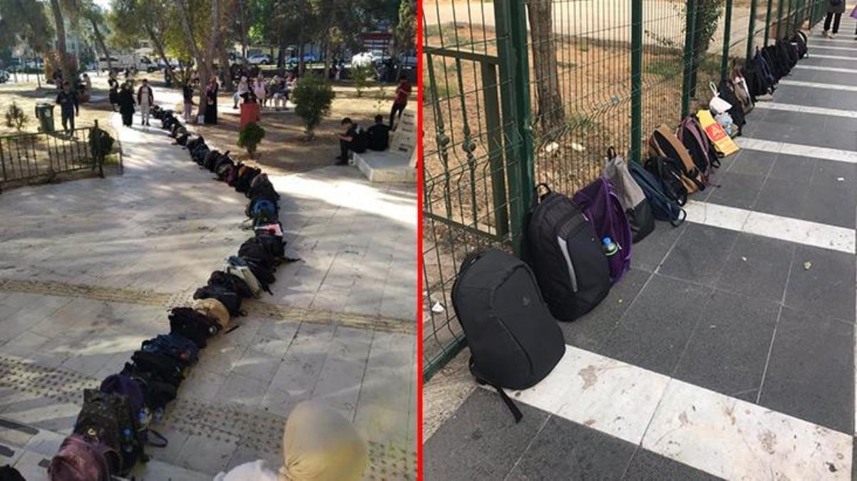 Yoldan geçenler çanta kuyruğunu görünce şaşkına döndü! Nedeni sonradan ortaya çıktı